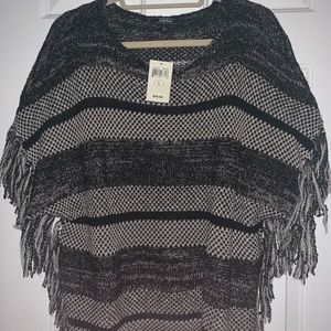 Lucky Brand Poncho Grey and Black